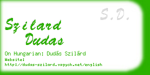 szilard dudas business card